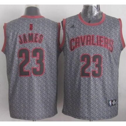 Cavaliers #23 LeBron James Grey Static Fashion Stitched NBA Jersey