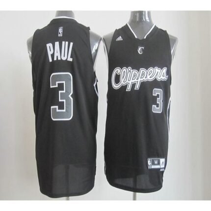 Clippers #3 Chris Paul Black Shadow Stitched NBA Jersey