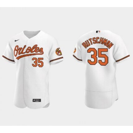 Men's Baltimore Orioles #35 Adley Rutschman White Flex Base Stitched Baseball Jersey