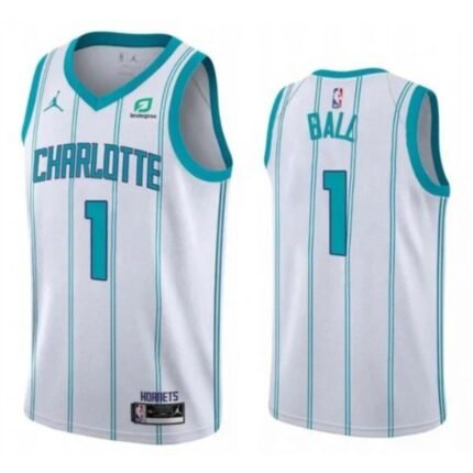 Men's Charlotte Hornets #1 LaMelo Ball  White Stitched Basketball Jersey