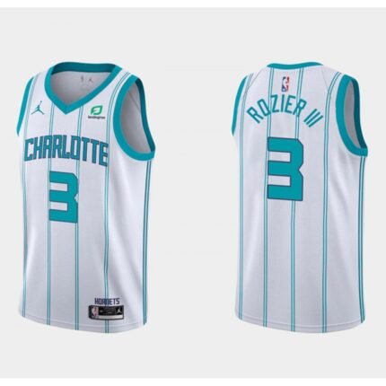 Men's Charlotte Hornets #3 Terry Rozier III White Stitched Basketball Jersey