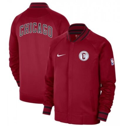 Men's Chicago Bulls Red 2022/23 City Edition Showtime Thermaflex Full-Zip Jacket