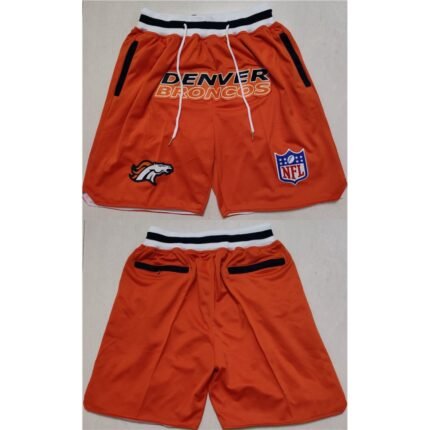 Men's Denver Broncos Orange Shorts(Run Small)