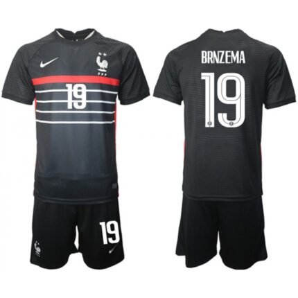 Men's France #19 Brnzema Black Home Soccer Jersey Suit