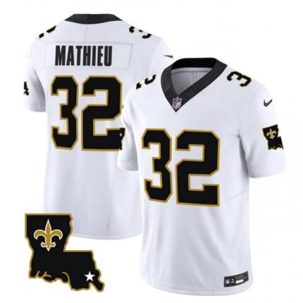 Men's New Orleans Saints #32 Tyrann Mathieu White 2023 F.U.S.E. 1987 Legacy Vapor Stitched Jersey