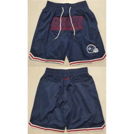 Men's New York Giants Navy Shorts (Run Small)