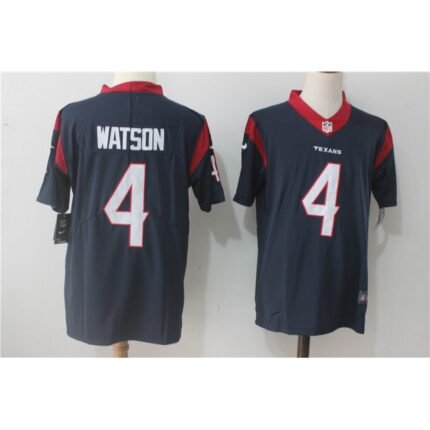 Men's Nike Houston Texans #4 Deshaun Watson Navy Blue Team Color Stitched NFL Vapor Untouchable Limited Jersey
