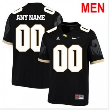 Men's UCF Knights  Black Custom College Football Stitched Jersey