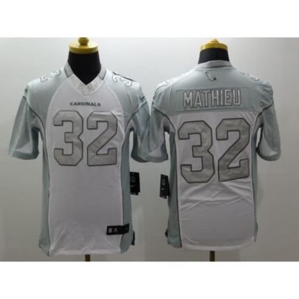 Nike Cardinals #32 Tyrann Mathieu White Men's Stitched NFL Limited Platinum Jersey