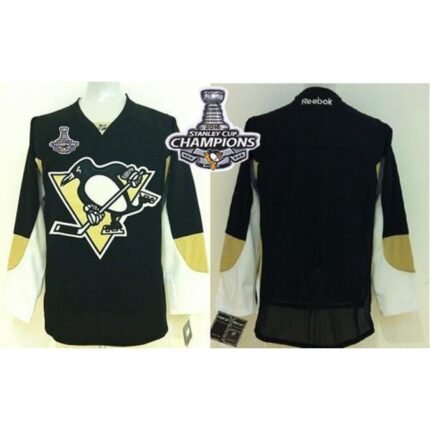 Penguins Blank Black 2016 Stanley Cup Champions Stitched Youth NHL Jersey