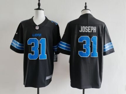 Men's Detroit Lions Kerby Joseph Jersey - Black