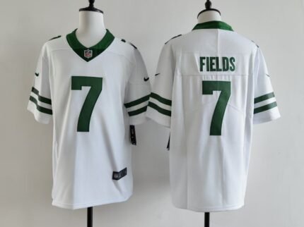 Men's New York Jets Justin Fields Jersey-White