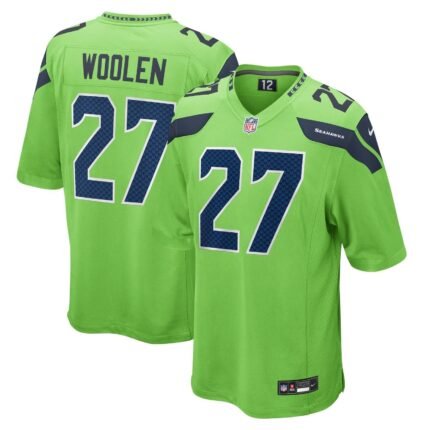 Tariq Woolen Seattle Seahawks Nike Game Jersey - Neon Green