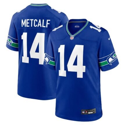 DK Metcalf Seattle Seahawks Nike Throwback Game Jersey - Royal