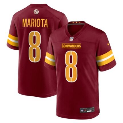 Men's Nike Marcus Mariota Burgundy Washington Commanders Team Game Jersey