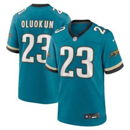 Foye Oluokun Jacksonville Jaguars Nike Prowler Throwback Game Jersey - Teal
